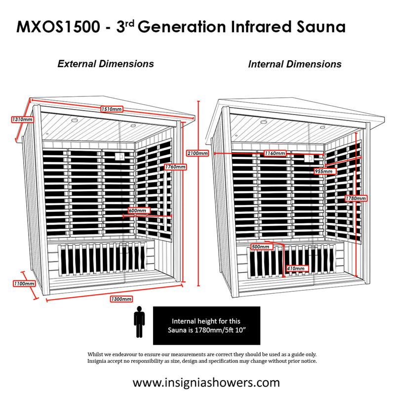 Insignia 2 Person Outdoor Far Infrared Sauna