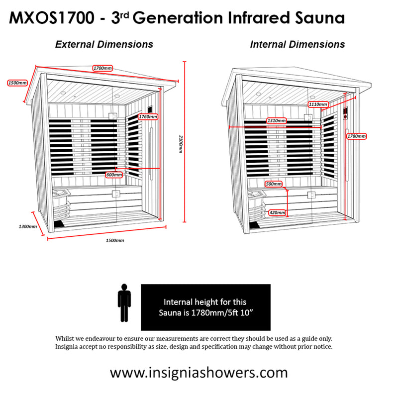 Insignia 2 Person Outdoor Hybrid Sauna
