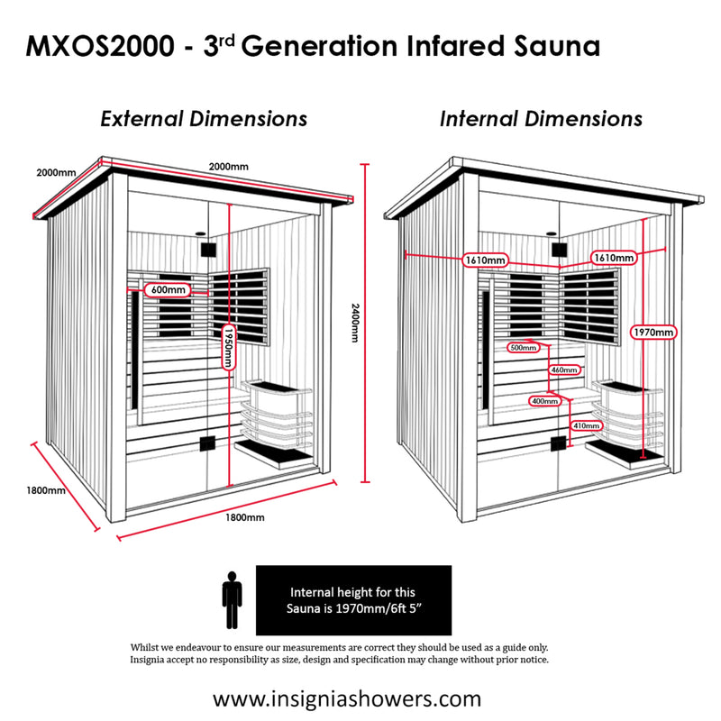Insignia 4 Person Outdoor Hybrid Sauna