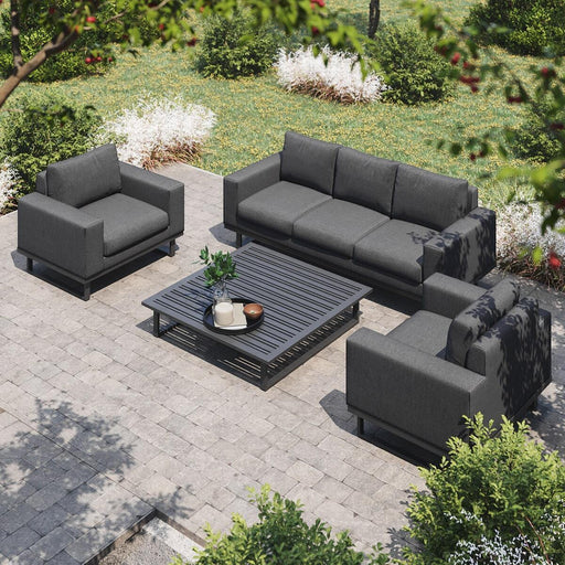 Maze Ethos 3 Seat Sofa Set Charcoal