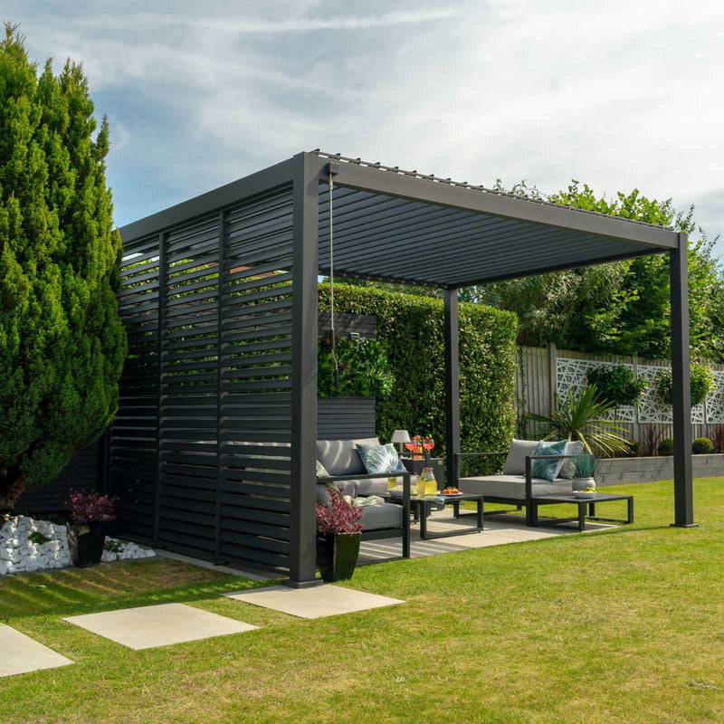 Nova Titan 1.2m Pergola Aluminium Side Wall for 3.6m Titan Pergola