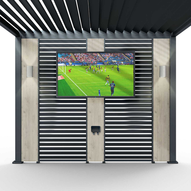 Nova Titan Aluminium Pergola 31cm Solid Side Wall Panel