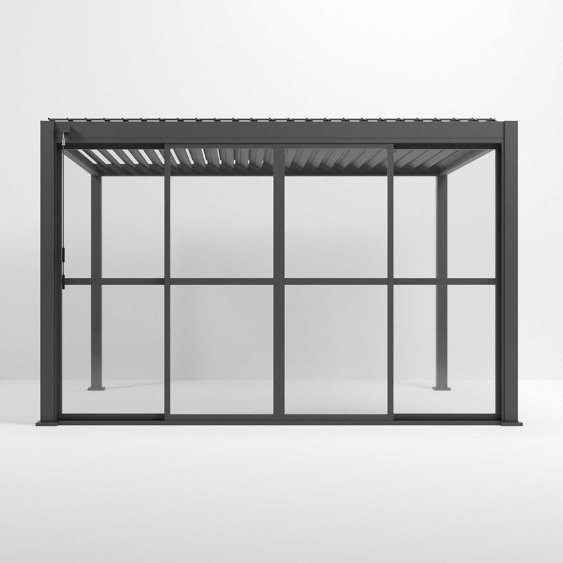 Nova Titan 4m Clear Sliding Doors - Graphite Grey