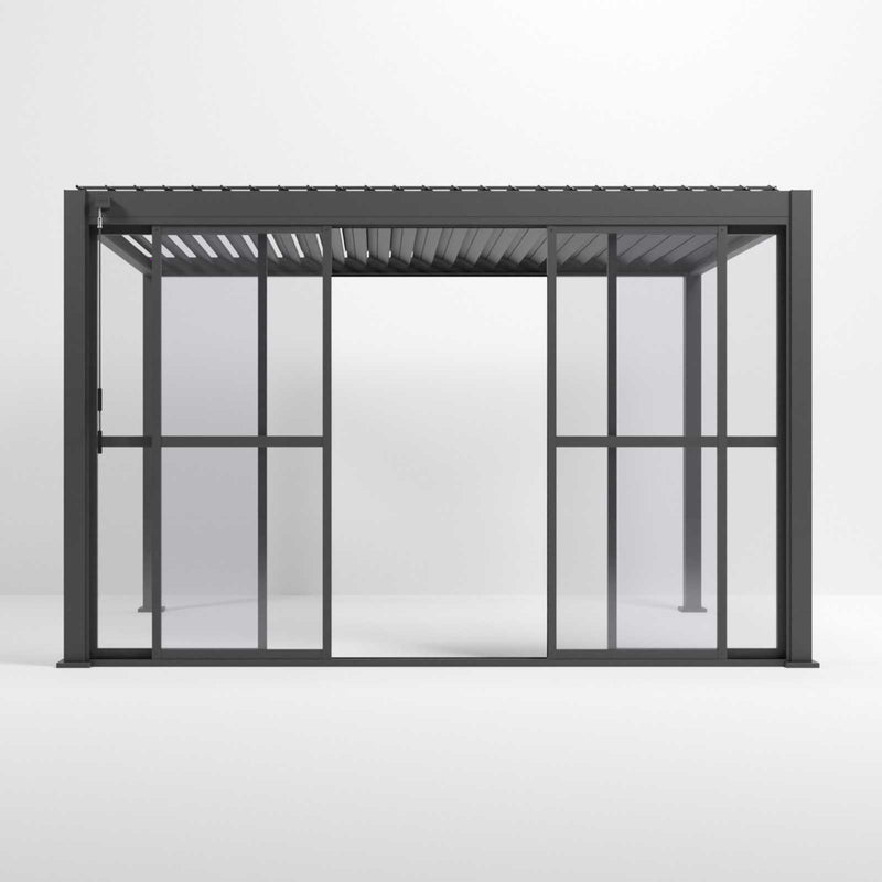 Nova Titan 4m Clear Sliding Doors - Graphite Grey