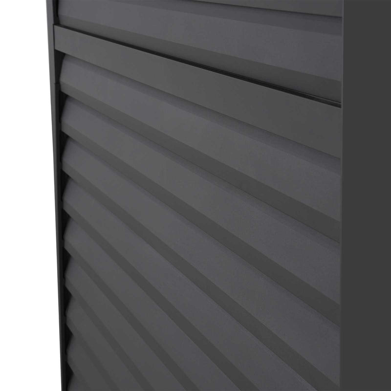 Nova Titan 1m Aluminium Side Wall with Adjustable Louvres for 3m Titan Pergola - Graphite Grey