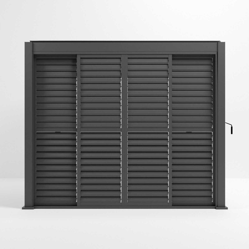 Nova Titan 3m Louver Sliding Doors - Graphite Grey