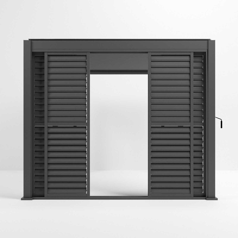 Nova Titan 3m Louver Sliding Doors - Graphite Grey