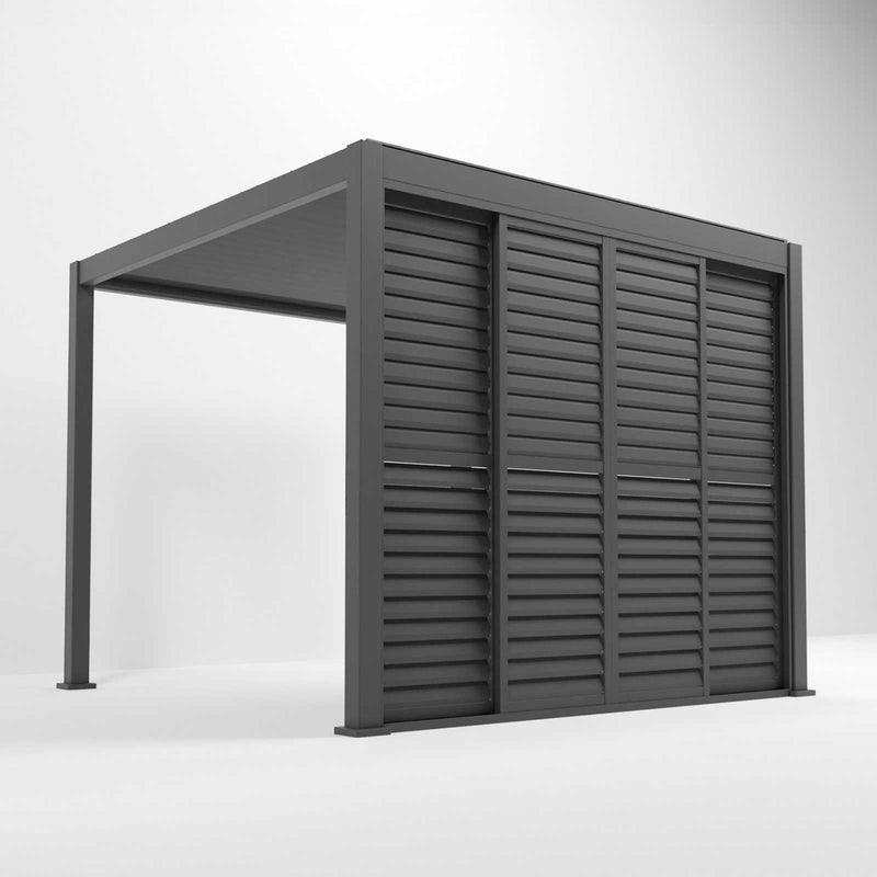 Nova Titan 3m Louver Sliding Doors - Graphite Grey