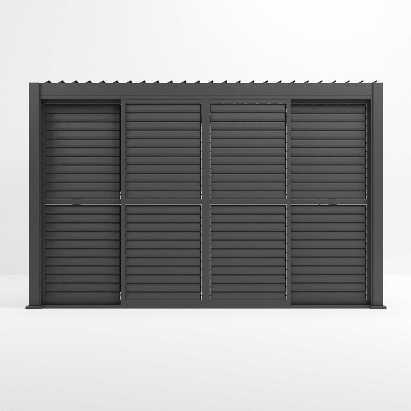 Nova Titan 4m Louver Sliding Doors - Graphite Grey