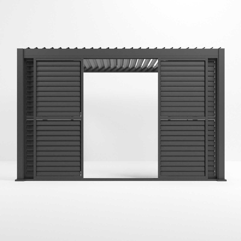 Nova Titan 4m Louver Sliding Doors - Graphite Grey