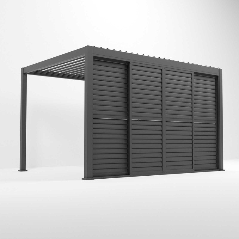 Nova Titan 4m Louver Sliding Doors - Graphite Grey