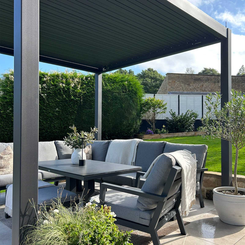 Nova Titan 3m x 3m LED Pergola - Graphite Grey