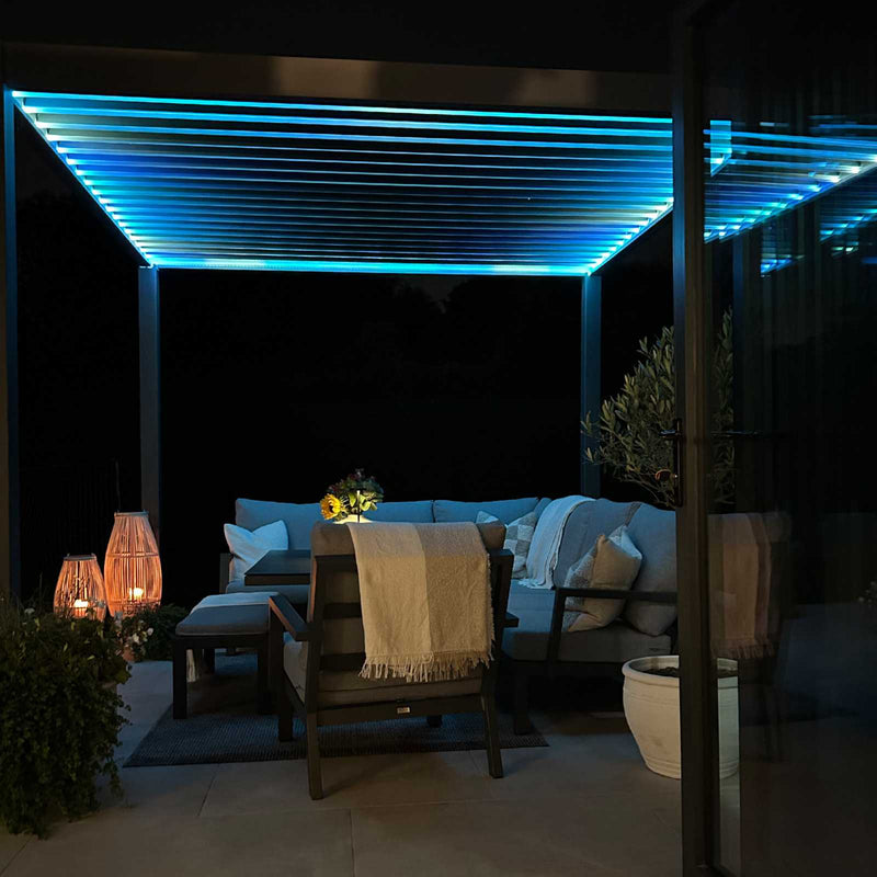 Nova Titan 3m x 3m LED Pergola - Graphite Grey