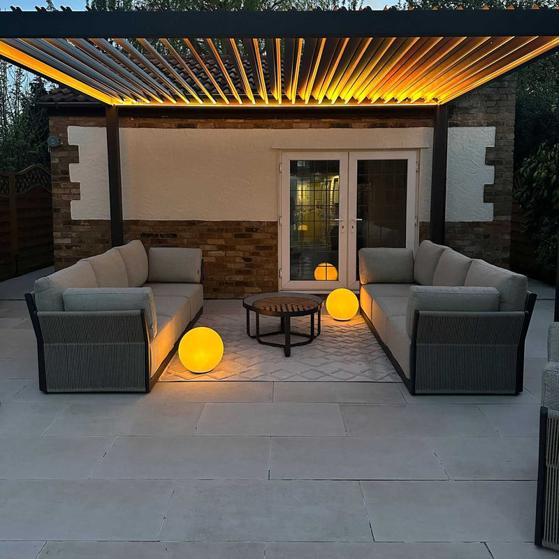 Nova Titan 4m x 3m LED Pergola - Graphite Grey