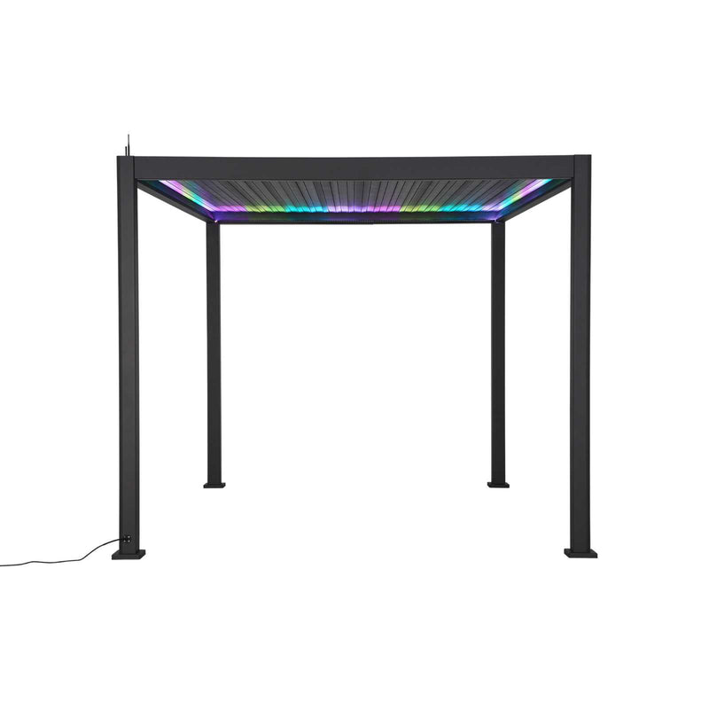 Nova Titan 4m x 3m LED Pergola - Graphite Grey
