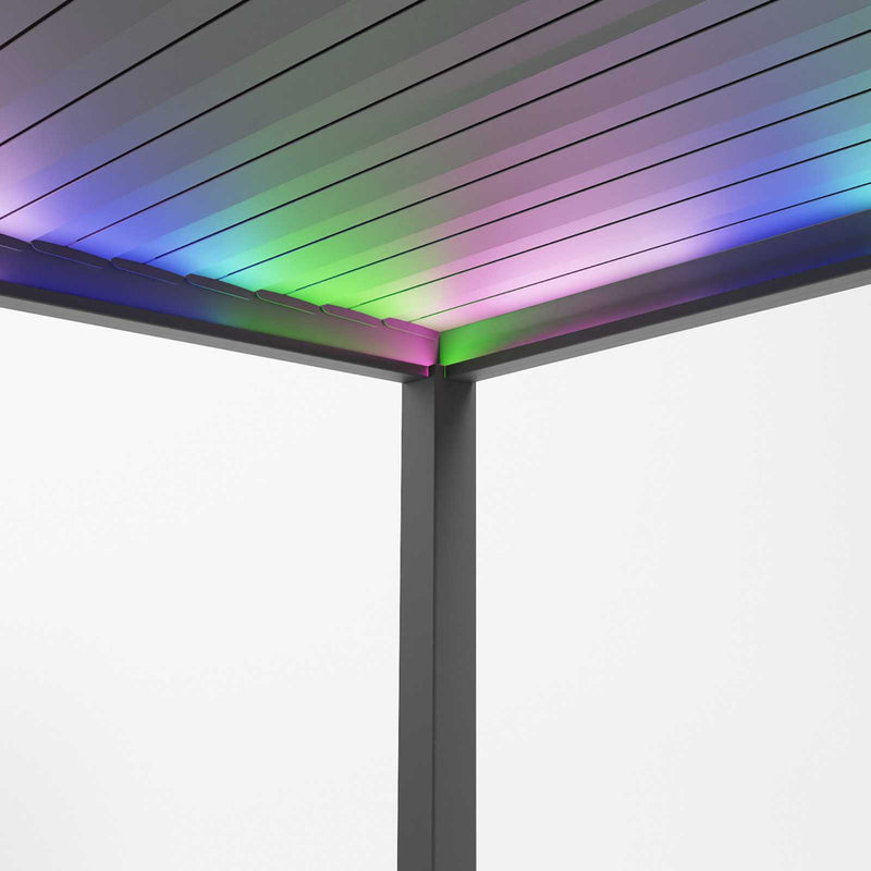 Nova Titan 6m x 3m LED Pergola - Graphite Grey