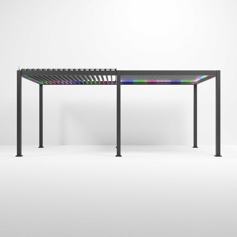 Nova Titan 6m x 3m LED Pergola - Graphite Grey