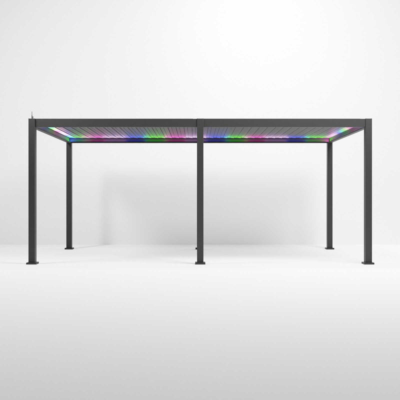 Nova Titan 6m x 3m LED Pergola - Graphite Grey