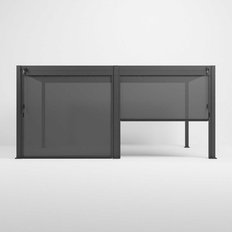Nova Titan 2.6m Pergola Pull Down Screen - Graphite Grey