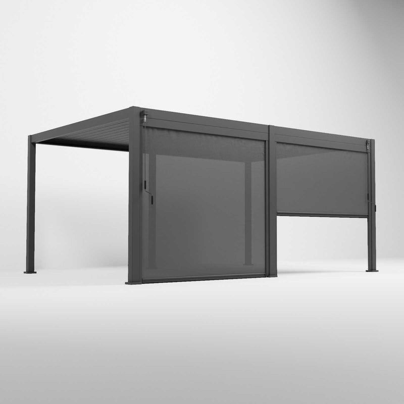 Nova Titan 2.6m Pergola Pull Down Screen - Graphite Grey