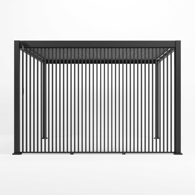 Nova 1.2m Vertical Louvre Side Wall Panel for 3.6m Titan Pergola - Graphite Grey