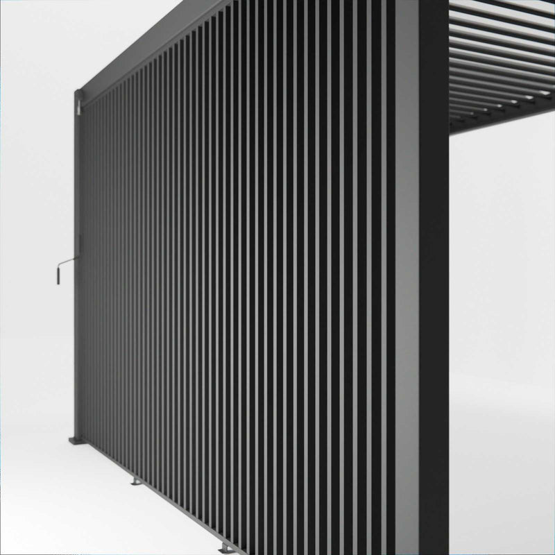 Nova 1.3m Vertical Louvre Side Wall Panel for 4m Titan Pergola - Graphite Grey