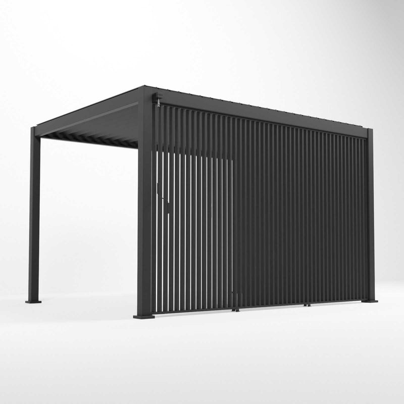 Nova 1.3m Vertical Louvre Side Wall Panel for 4m Titan Pergola - Graphite Grey