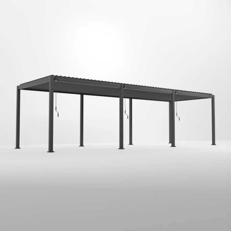 Nova Titan 9m x 3m Aluminium Pergola - Graphite Grey