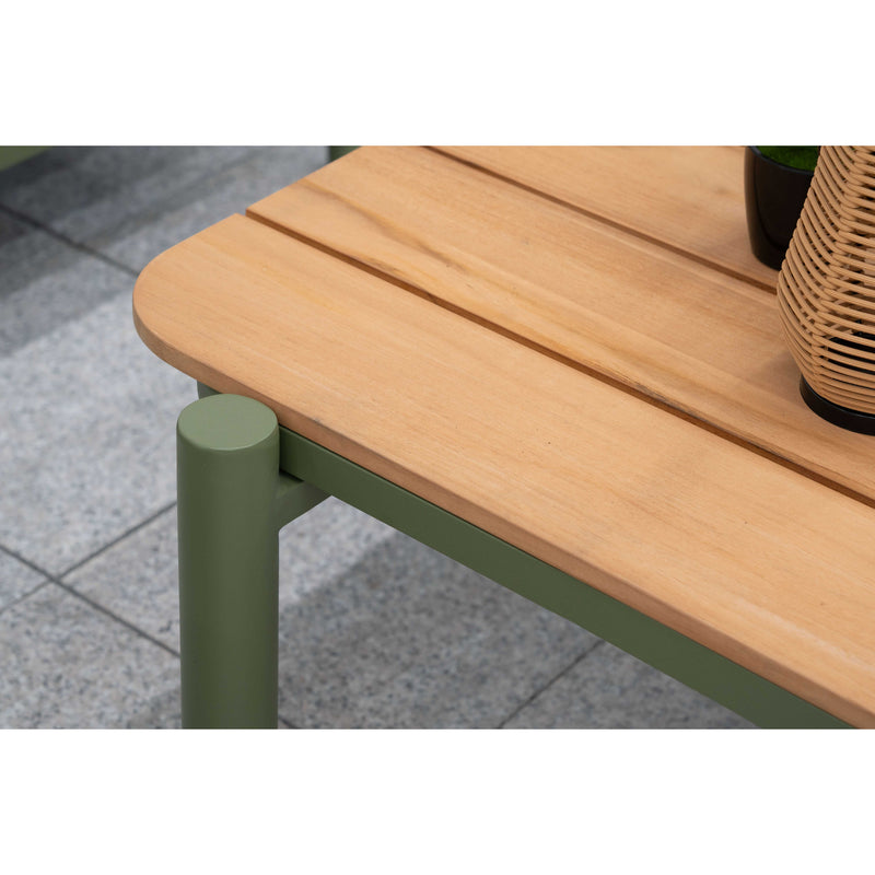 Nova Ashley 2.5 Seater Chaise Sofa Lounging Set with Square Coffee Table - Green