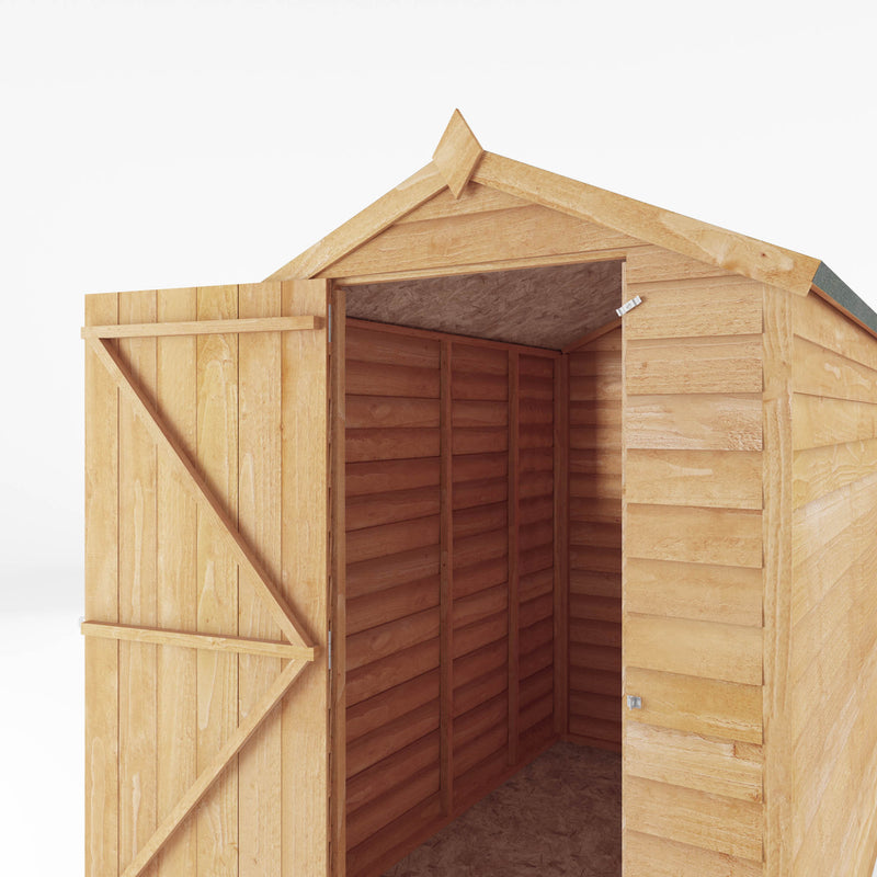 Mercia 6ft x 4ft Overlap Apex Shed - Windowless