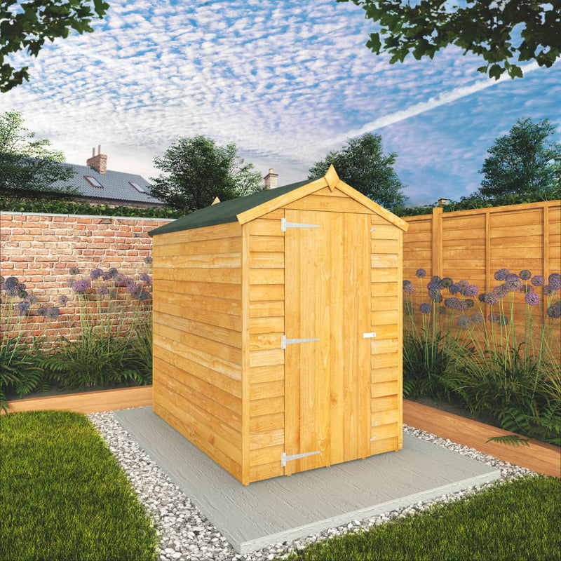 Mercia 6ft x 4ft Overlap Apex Shed - Windowless