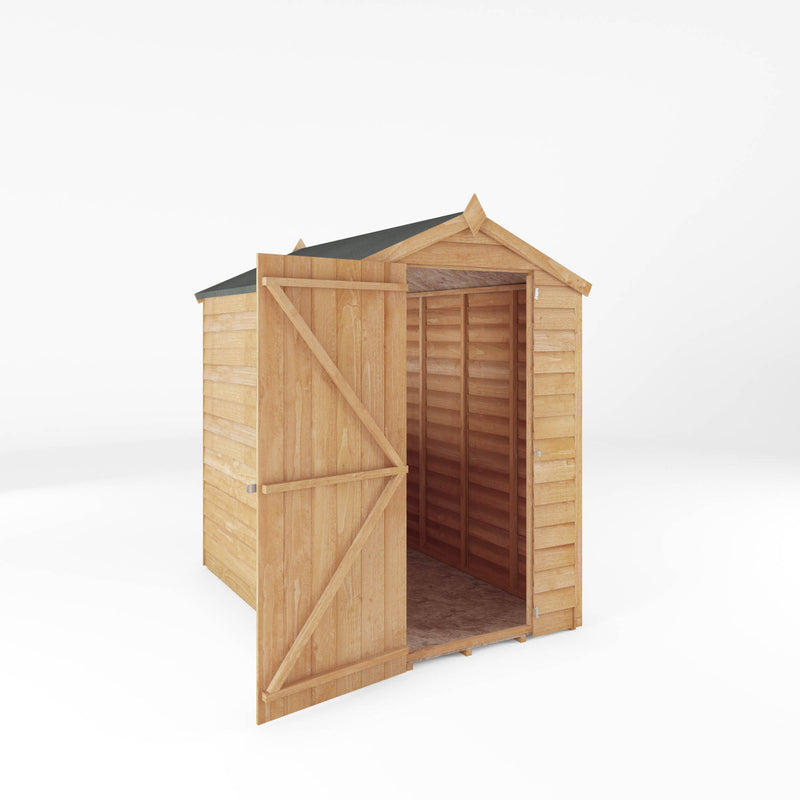 Mercia 6ft x 4ft Overlap Apex Shed - Windowless