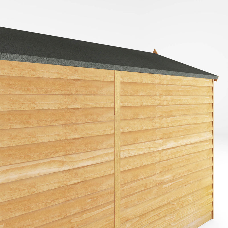Mercia 8ft x 6ft Overlap Apex Shed - Single Door - Windowless