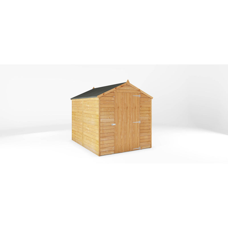Mercia 8ft x 6ft Overlap Apex Shed - Single Door - Windowless