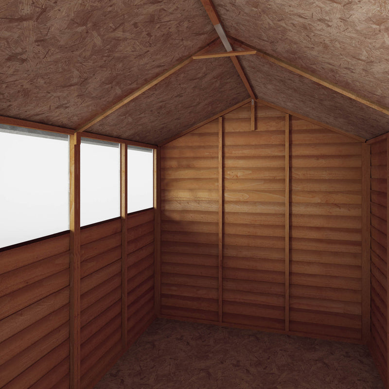 Mercia 8ft x 6ft Overlap Apex Shed - Double Door
