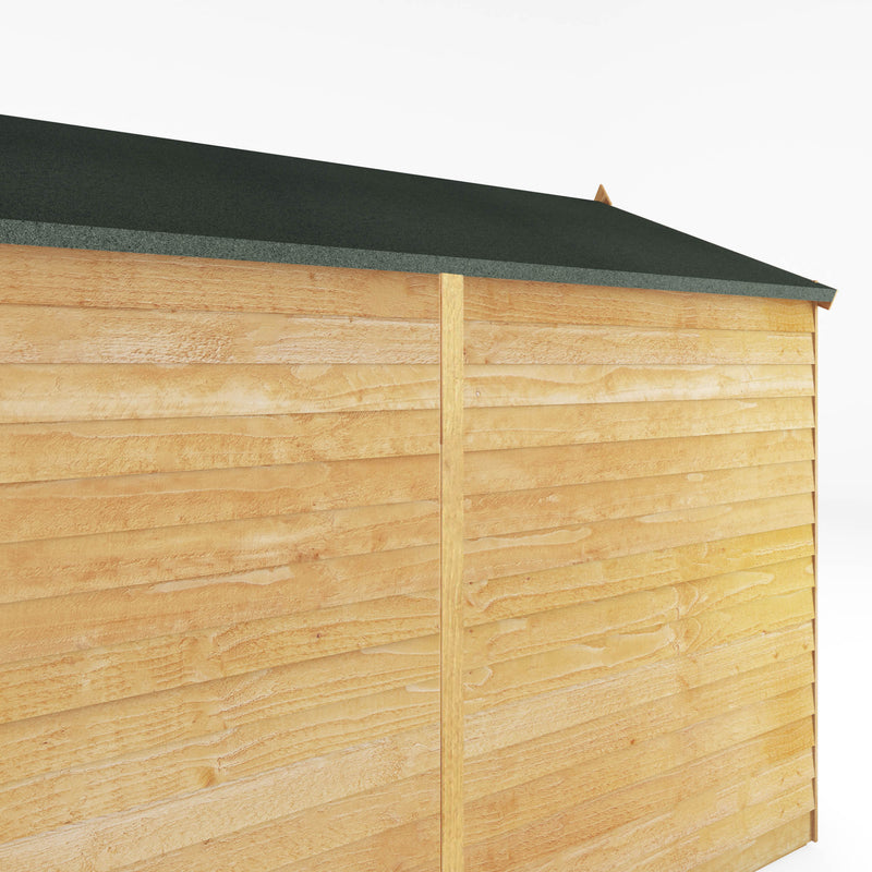 Mercia 8ft x 6ft Overlap Apex Shed - Double Door  - Windowless