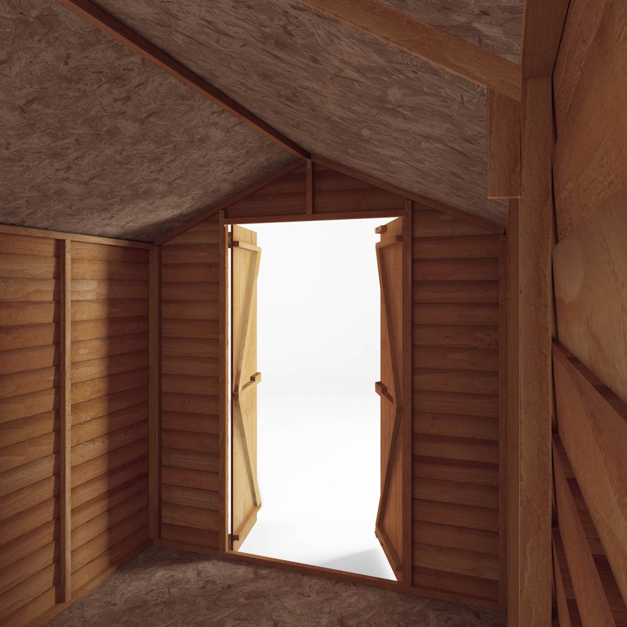 Mercia 8ft x 6ft Overlap Apex Shed - Double Door - Windowless — Outdoor ...