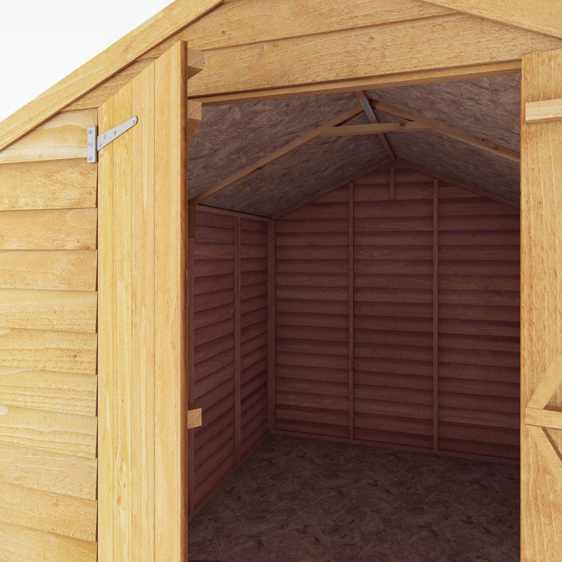 Mercia 8ft x 6ft Overlap Apex Shed - Double Door  - Windowless