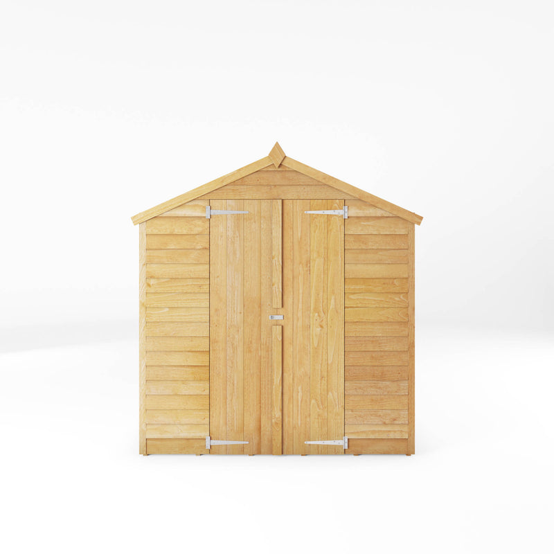 Mercia 8ft x 6ft Overlap Apex Shed - Double Door  - Windowless