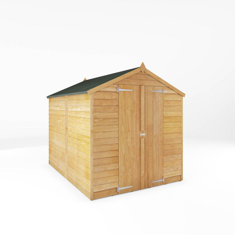 Mercia 8ft x 6ft Overlap Apex Shed - Double Door  - Windowless