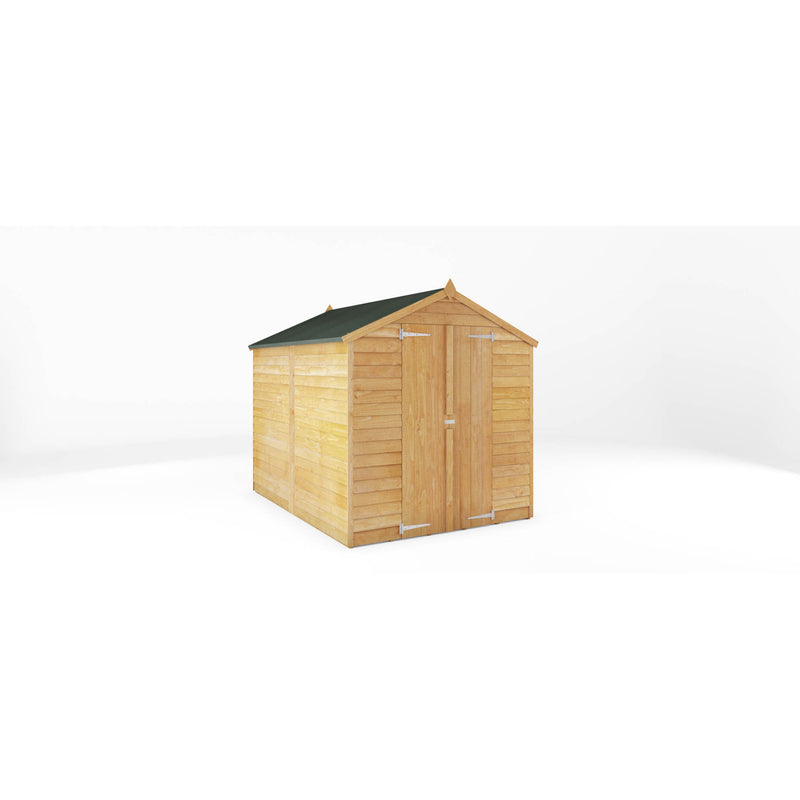 Mercia 8ft x 6ft Overlap Apex Shed - Double Door  - Windowless