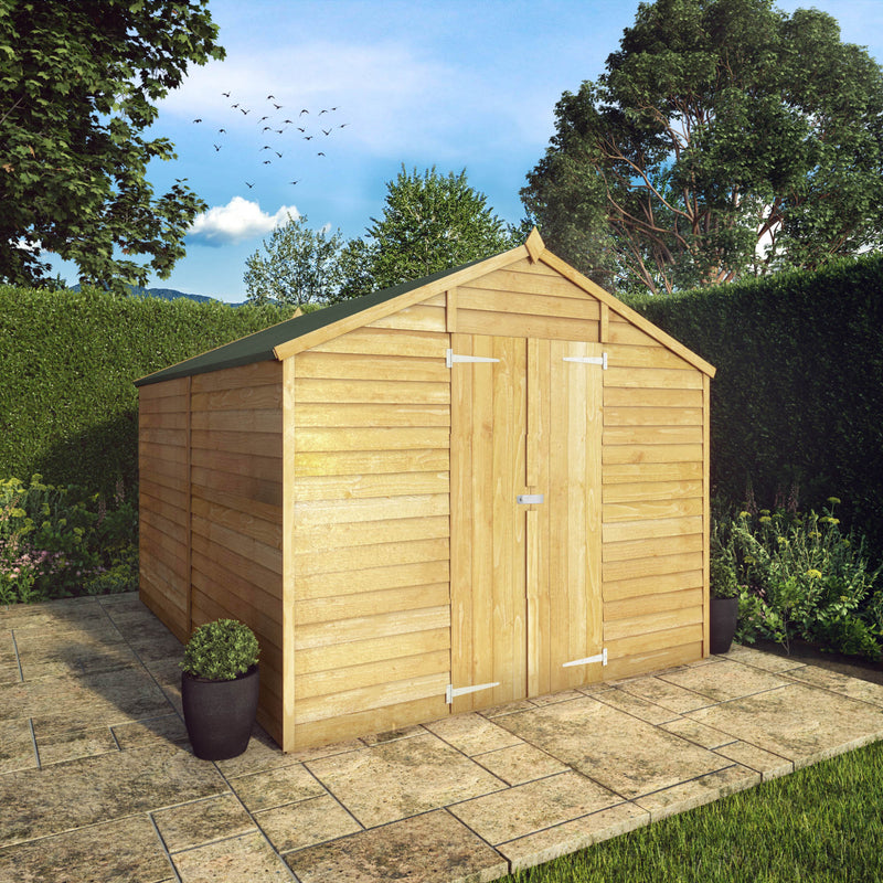 Mercia 10ft x 8ft Overlap Apex Shed - Windowless