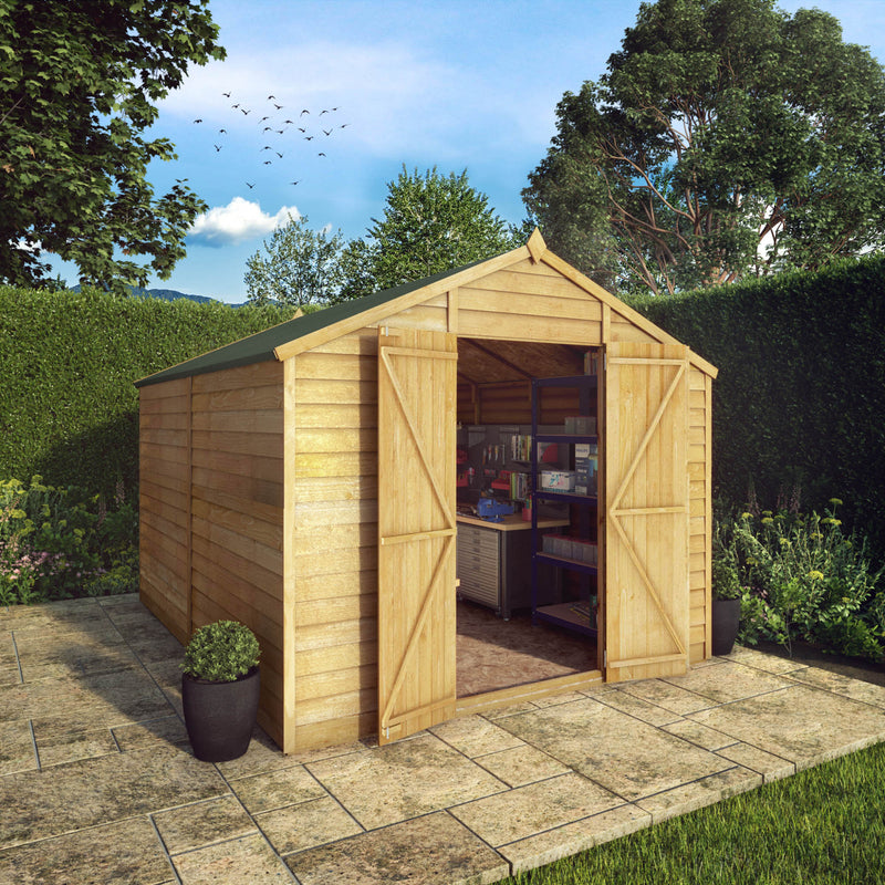 Mercia 10ft x 8ft Overlap Apex Shed - Windowless
