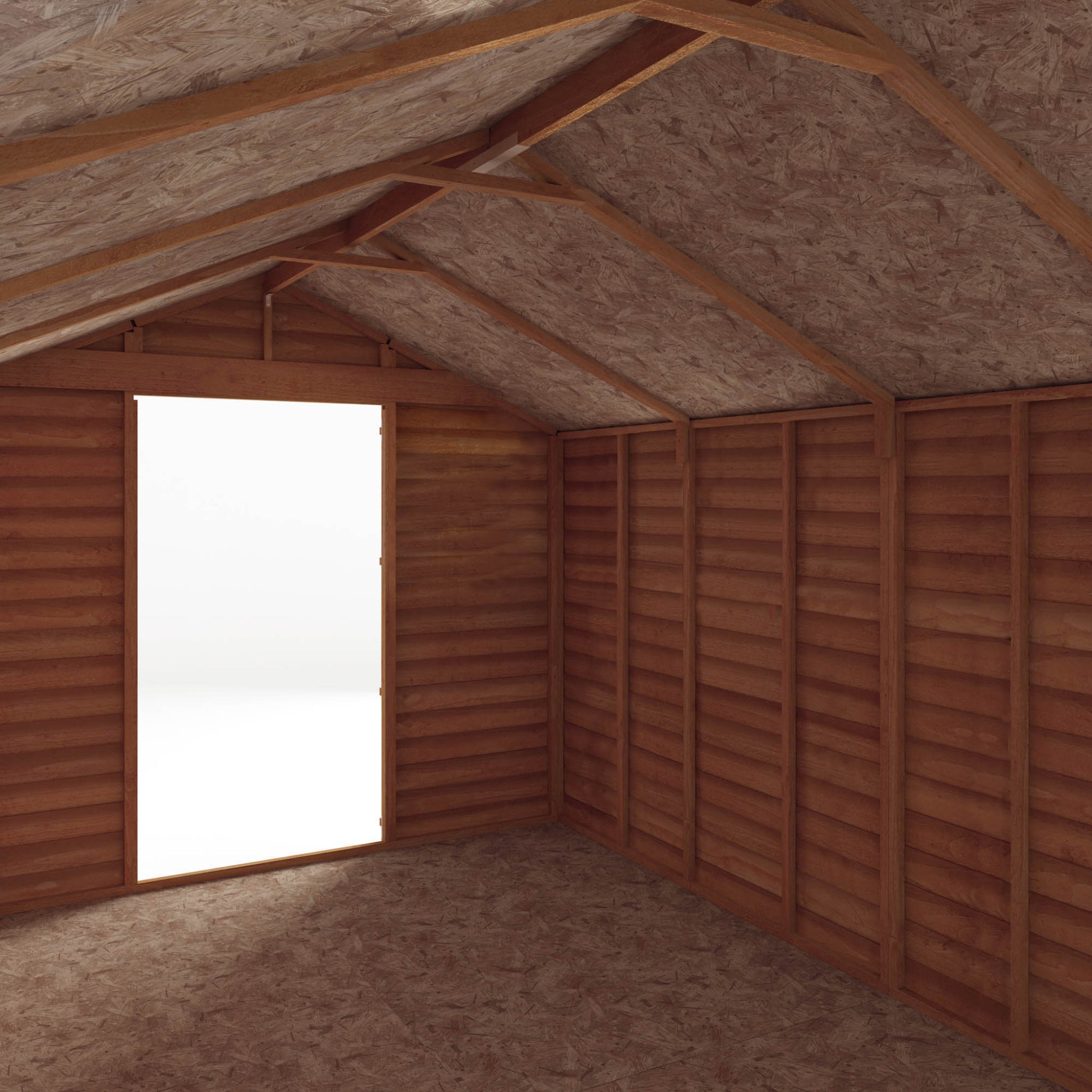 Mercia 12ft x 8ft Overlap Apex Shed - Windowless — Outdoor Iconic