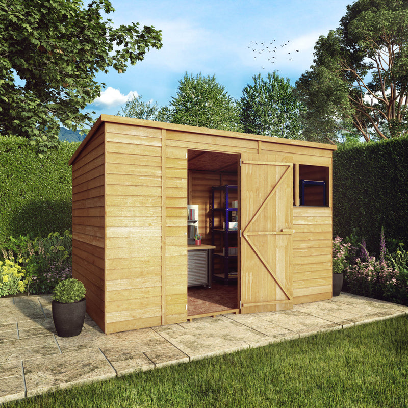 Mercia 10ft x 6ft Overlap Pent Shed