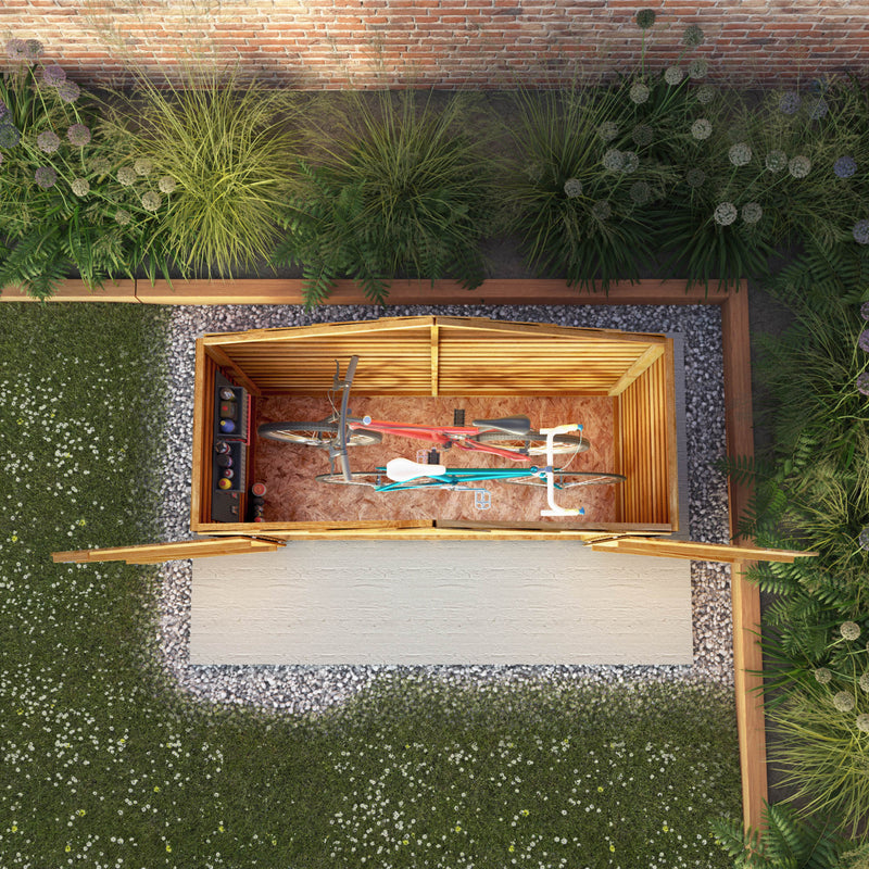 Mercia 7ft x 3ft Overlap Apex Bike Store