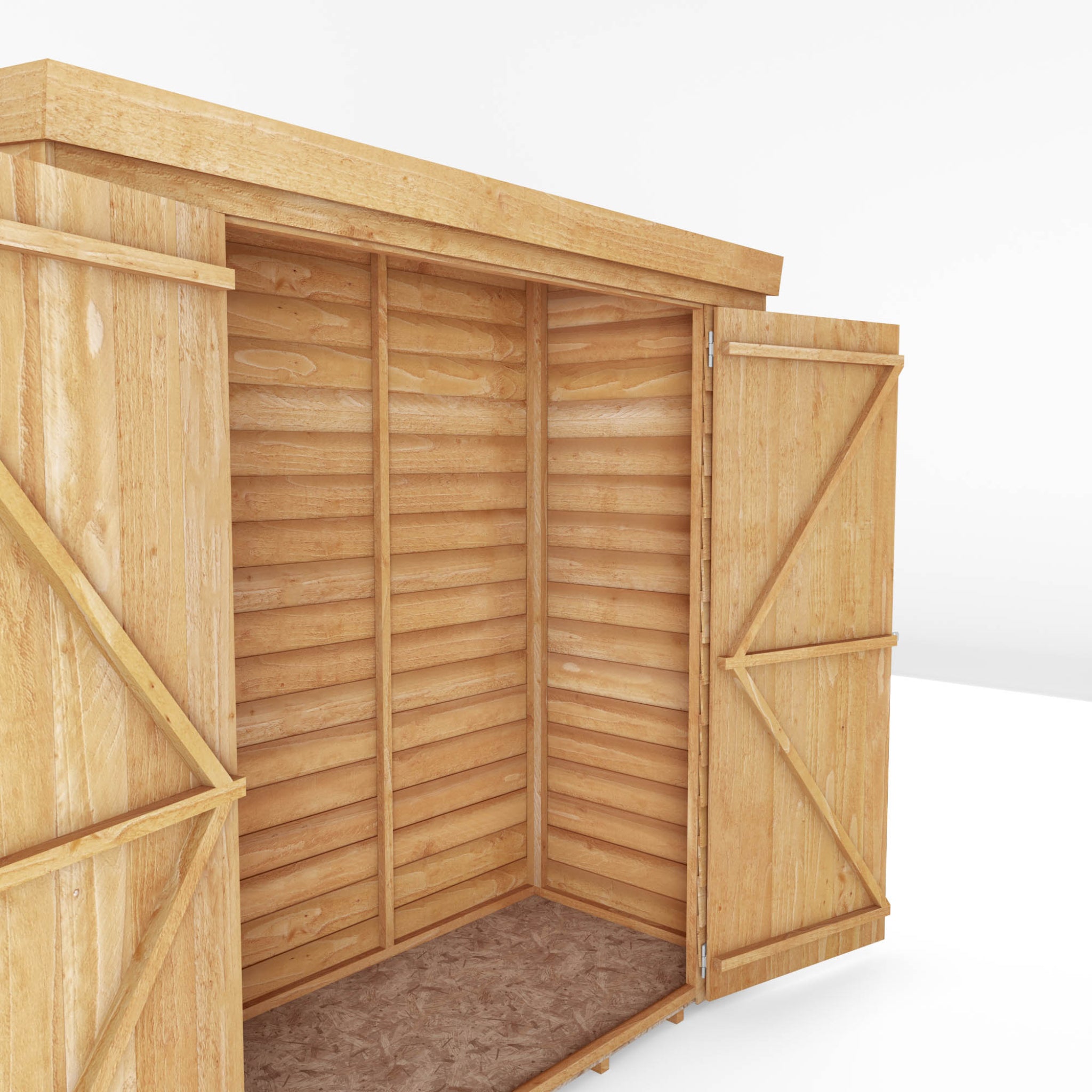 Mercia 6ft x 2'6ft Overlap Pent Storage — Outdoor Iconic