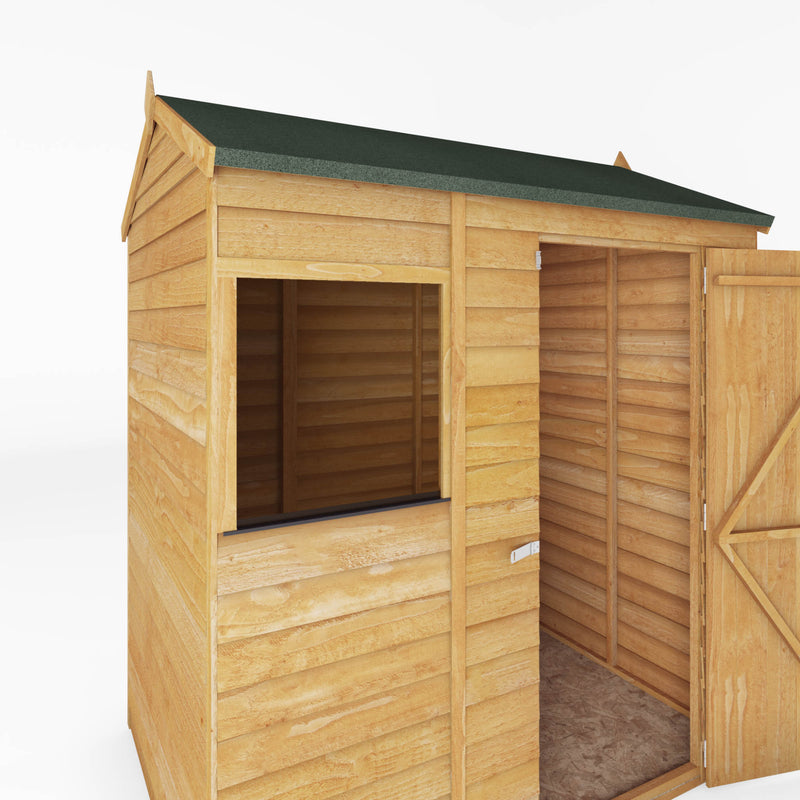 Mercia 6ft x 4ft Overlap Reverse Apex Shed