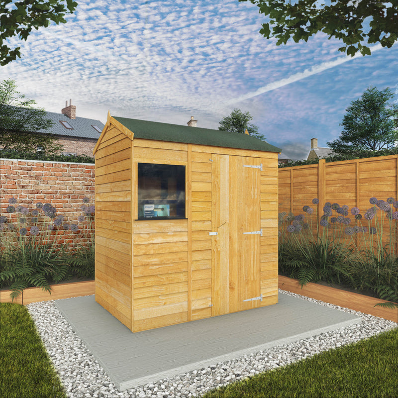 Mercia 6ft x 4ft Overlap Reverse Apex Shed