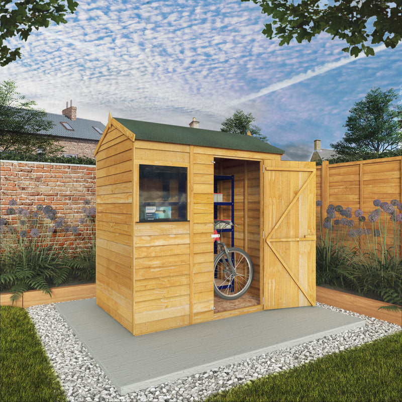 Mercia 6ft x 4ft Overlap Reverse Apex Shed